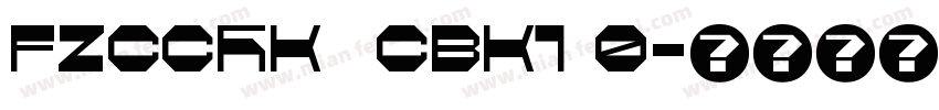 FZCCHK  CBK1 0字体转换